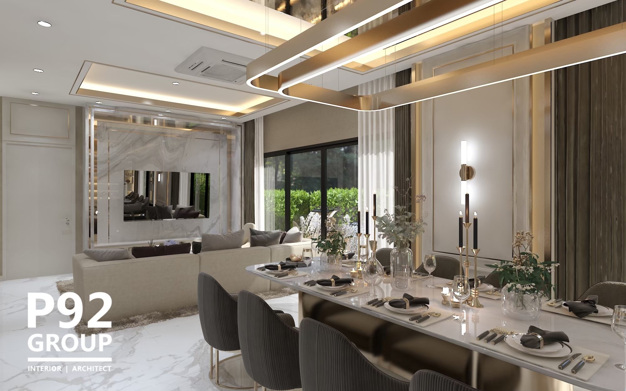 Modern Classic House 600 sqm.dining room